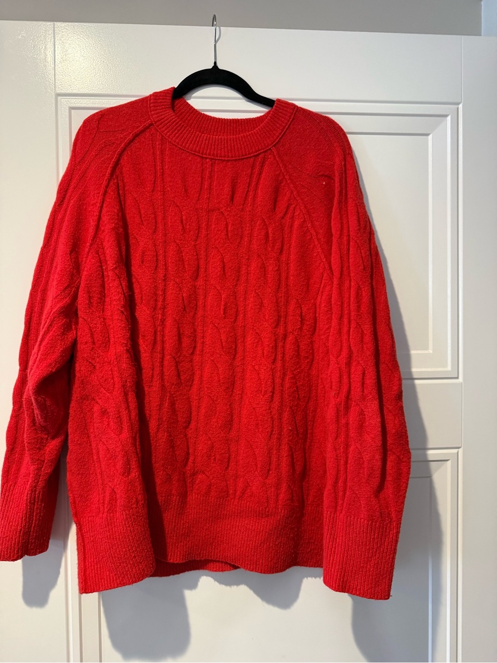aerie Red Textured Knit Top